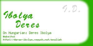 ibolya deres business card